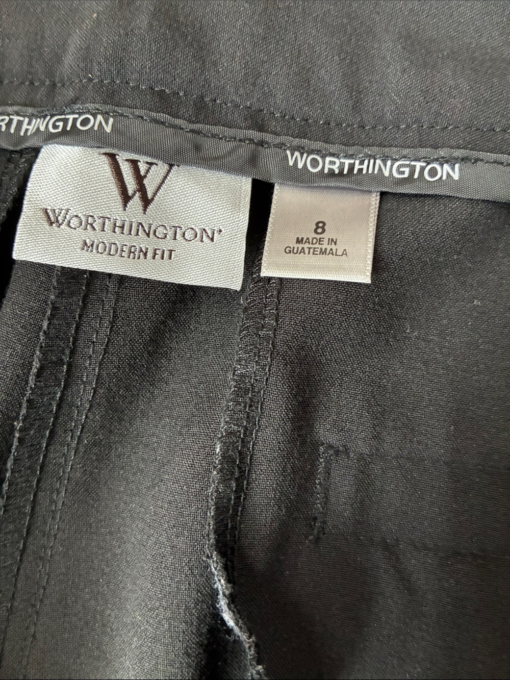 Worthington size 8 Classic Black Wide-Leg Dress Pants - Picture 4 of 5